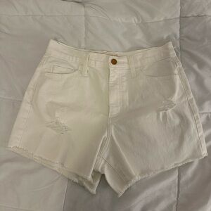 universal thread high rise shorts, size 6, white